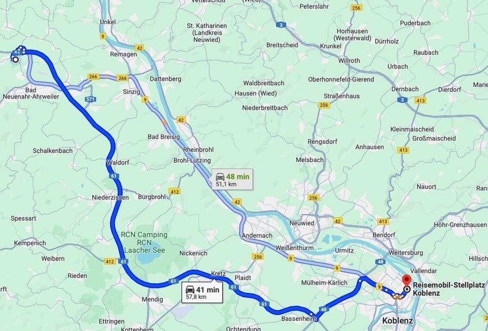 Deutschland - Koblenz - Mittlerweile ist das Fahren schon "Routine" - zumindest in Deutschland. Und die Strecke nach Koblenz können wir ja quasi im Schlaf!