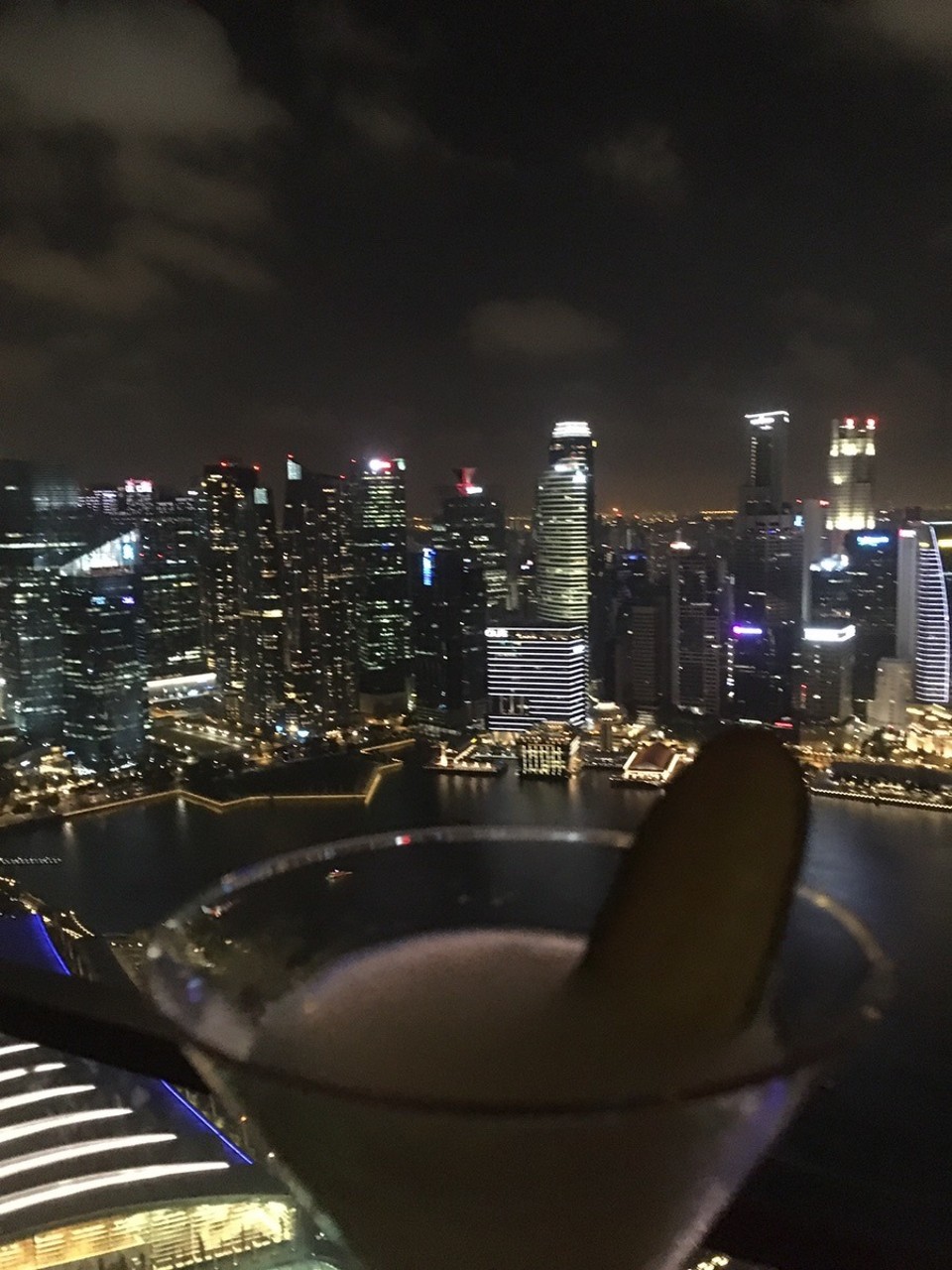 Singapur - Singapur - Blick vom Marina Bay Sands. Amazing. Kostet Eintritt aber den kann man in Drinks umtauschen 😉 der infinity pool mit Blick über die Stadt ist leider den Hotelgästen vorbehalten 