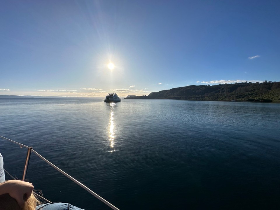 Neuseeland - Taupo - mit Baden wer wollte und free Pizza 
