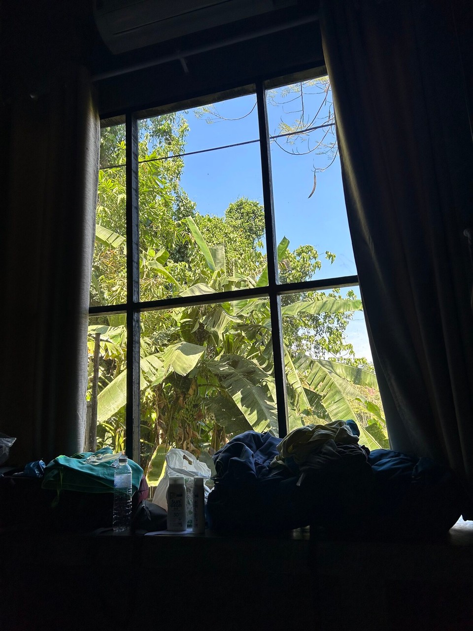 Thailand - Pai - Morgens dann ein schöner Blick aus dem Wohnzimmer in die Sonne Pais