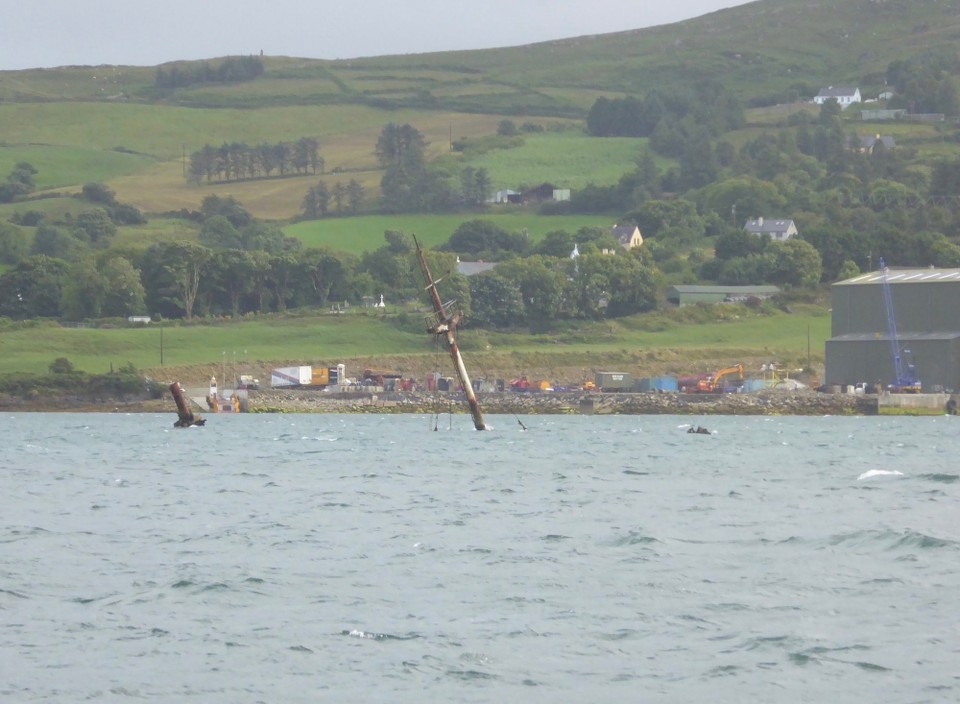 Ireland - Castletownbere - This route across takes you past the wreck of the Bardini Reefer.