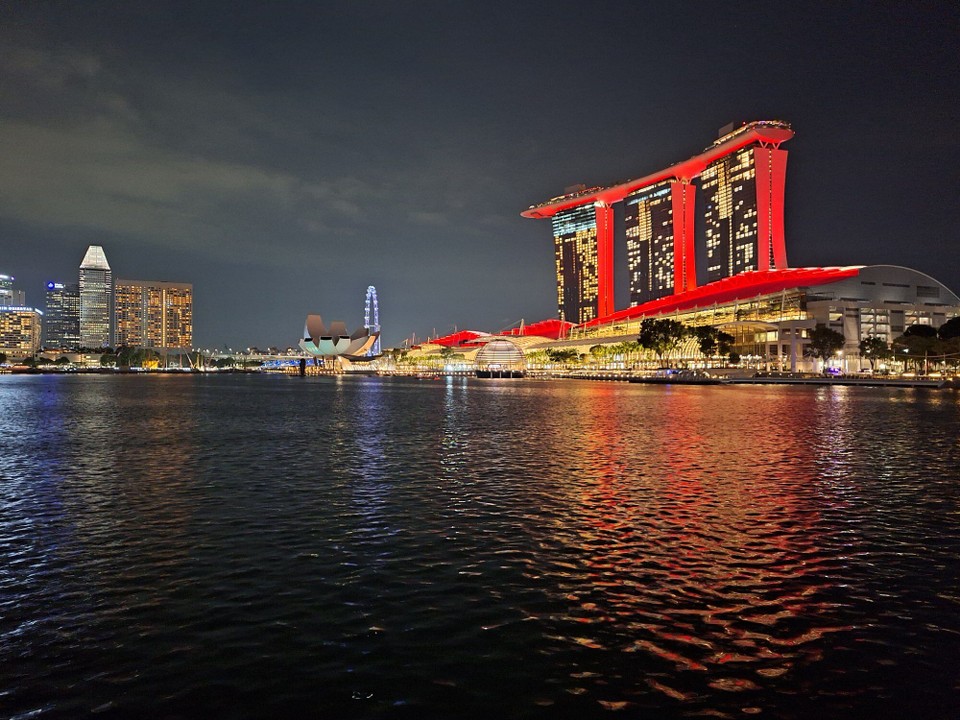 Singapur - Singapore - Marina Bay am Abend 