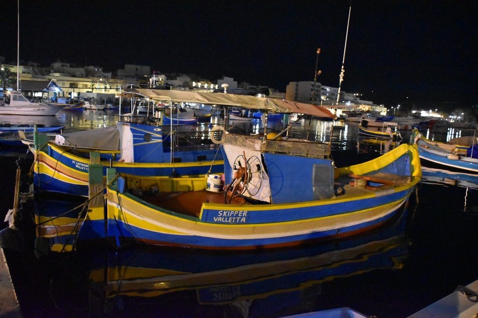 Malta - Marsaxlokk - Wie Ihr seht, ist es schon wieder dunkel, also bis morgen.