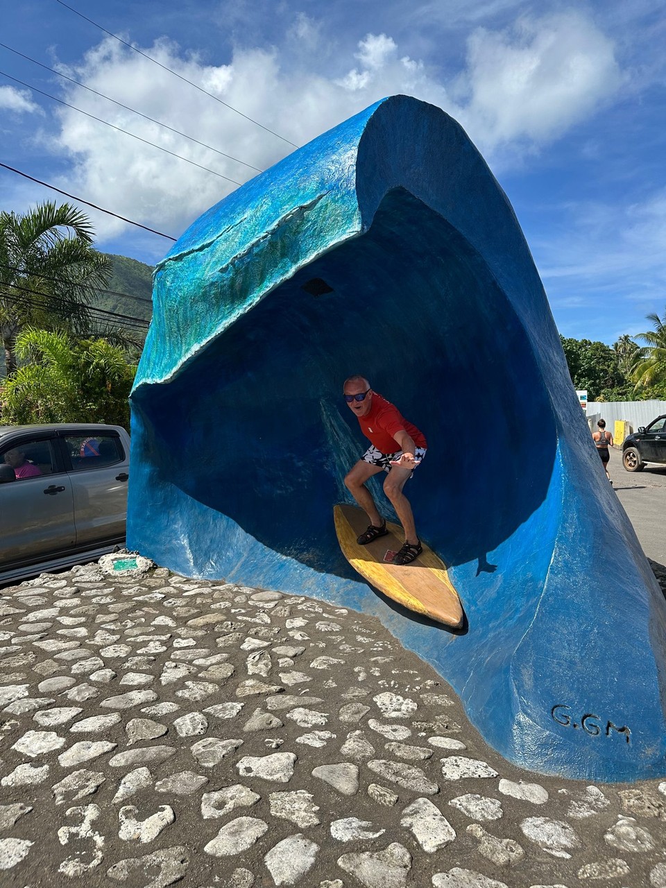 Französisch-Polynesien - Papeete - Teahupoo, hier finden die Surf Wettbewerbe der olympischen Sommerspiele von Paris statt 