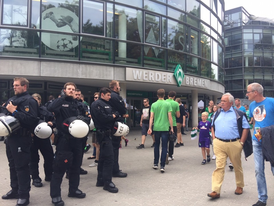 Germany - Bremen - Security at Weser Stadium, Bremen