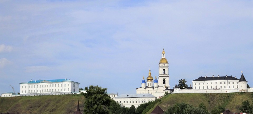 Russia - Tobolsk - The Kremlin complex as viewed from the old town