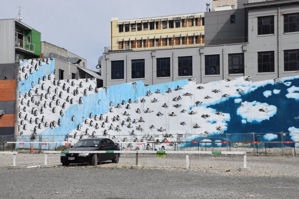 Neuseeland - Christchurch - Eine von 120 Wandmalereien in der Stadt
