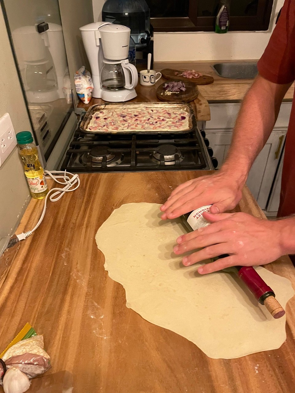 Nicaragua - Nagarote - Selbstgemachter Flammkuchen zum Abendessen 🤤 