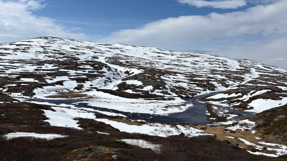 Norwegen - Vøringsfossen - Auf der Hardangervidda liegt noch gut Schnee 