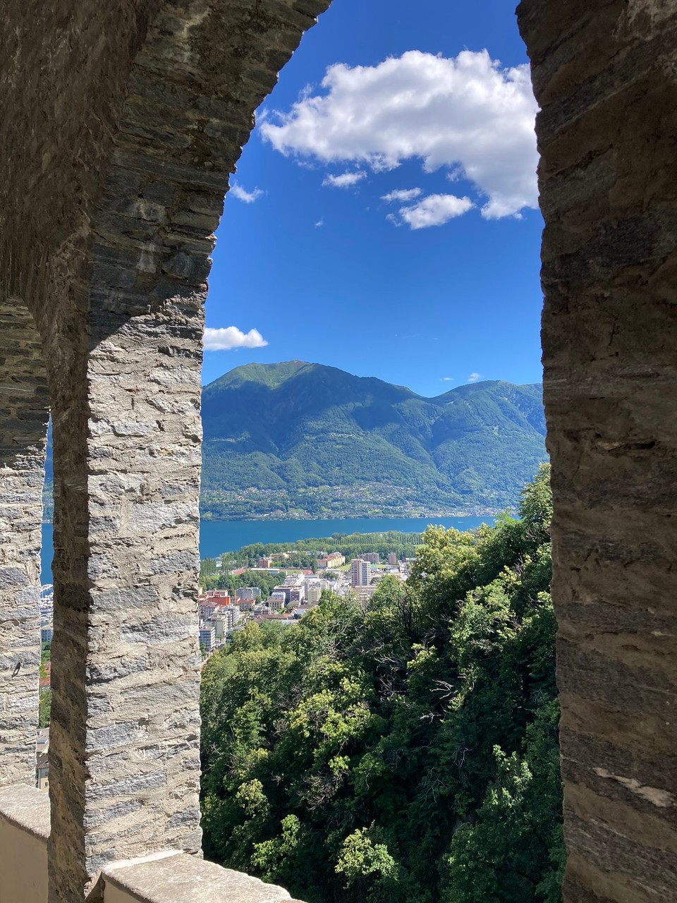 Schweiz - Tenero - Ausblick von der Madonna del Sasso