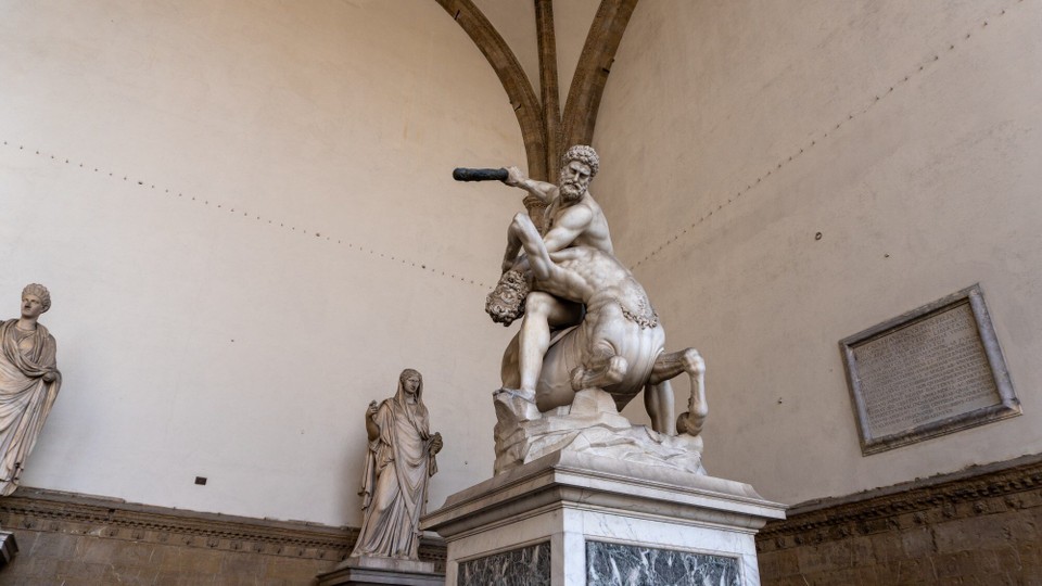 Italien - Florenz - Herkules der den Centauren Nesso erlegt