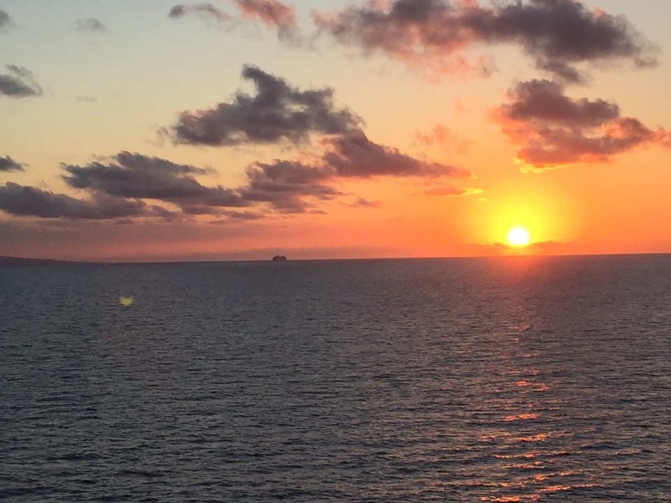  - Karibisches Meer, Jamaica -> Cozumel (Mexico) - Sonnenuntergang neben Jamaica