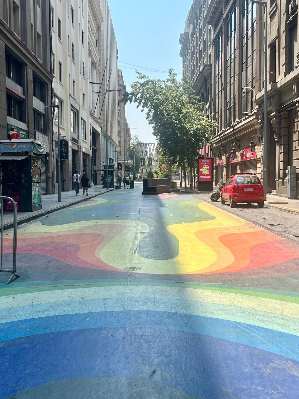 Chile - Santiago - Loved this rainbow pedestrian area