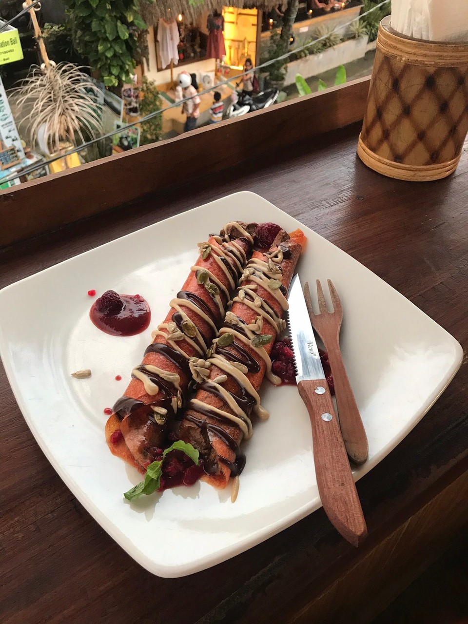 Indonesia - Denpasar - vegan Papaya Pancake