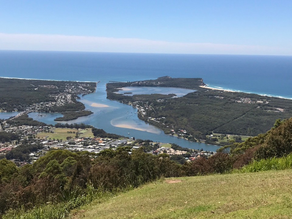 Australia - Bonny Hills - Lookout called North brother overlooking Laurieton up to port mac.. with Bonny hills in middle. awesome view (my favourite so far) .. haha my first one too !!