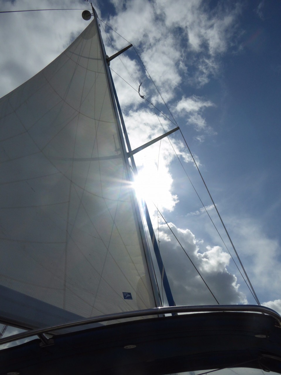 United Kingdom - Ipswich - Very squally winds, but some sun. Slow progress down the Stour, however, as we were against the tide.