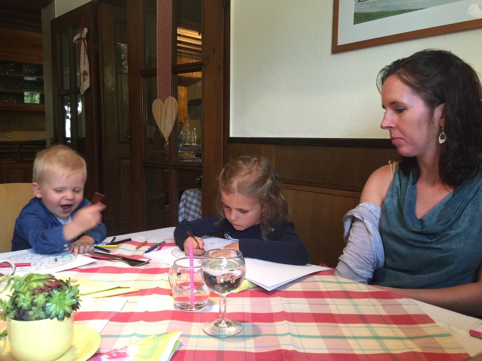 Germany - Dinkelsbuhl - Evelyn, Leonie, Benedikt at Gasthof Neuhaus