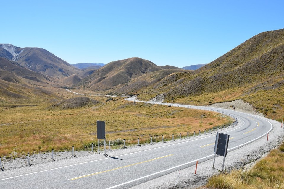 Neuseeland - Mount Cook - Lindis Pass auf dem Weg von Wanaka zum Mount Cook