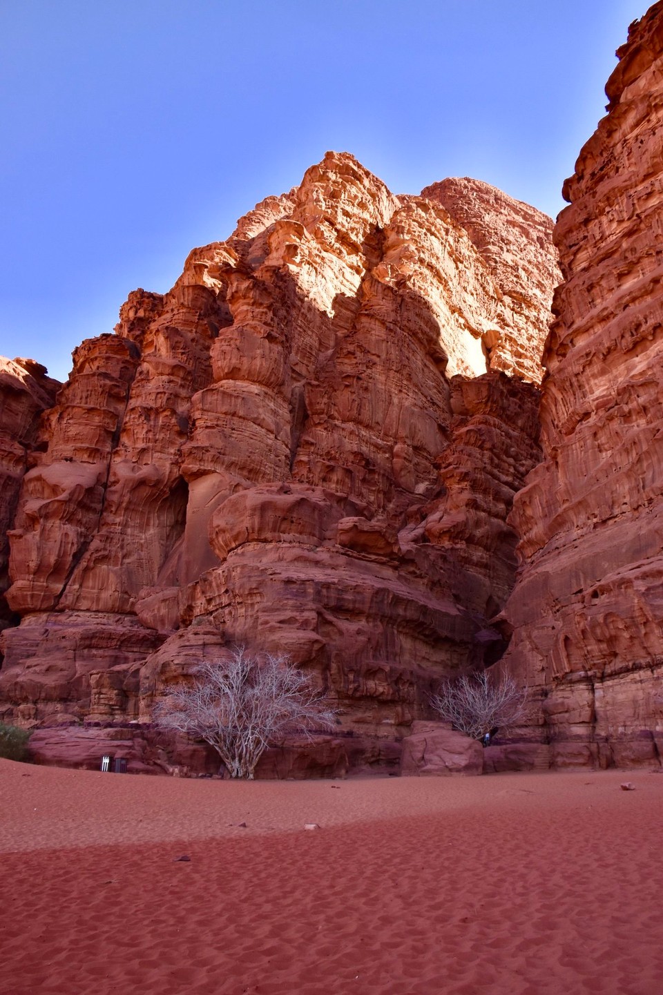 Jordanien - Al-aqabah - Mitten in der Wüste stehen riesige Gesteinsformationen mit wunderschönen Formen.