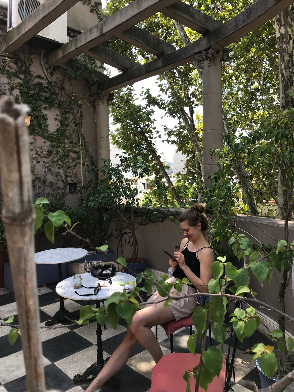 Argentinien - Buenos Aires - Die lauschige Dachterrasse unserer Unterkunft 