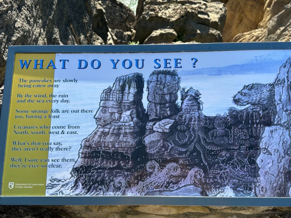 Neuseeland - Pancake Rocks - Und was man alles in unförmigen Felsen sehen kann