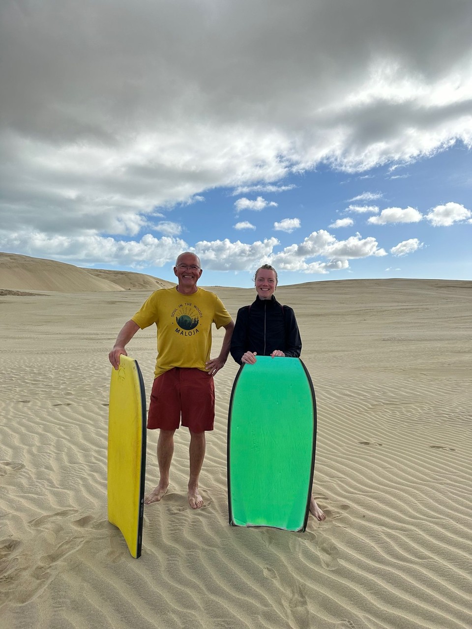 Neuseeland - Cape Reinga - Sandboarden mit Kathi
