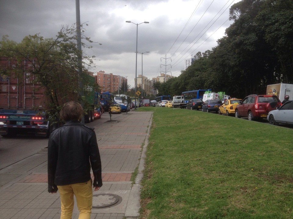 Colombia - Bogotá - Stau - wir gehen zu Fuß