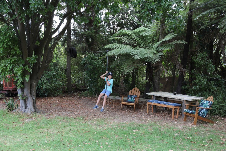 Neuseeland - Coromandel - "Flying Fox" in unserem Garten:)