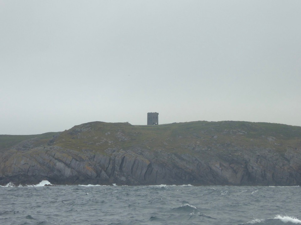 Ireland - Union Hall - Crossing Courtmacsherry Bay the sea remained confused and swelly, and, unusually for Kevin he felt seasick when he tried to do anything.