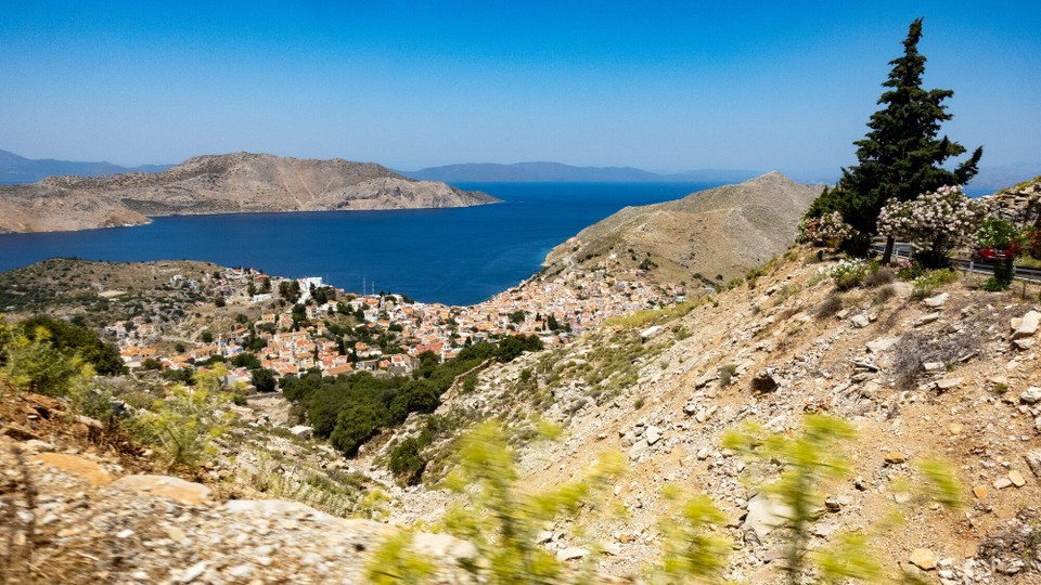 Griechenland - Symi - Das ist schon ganz schön hoch.