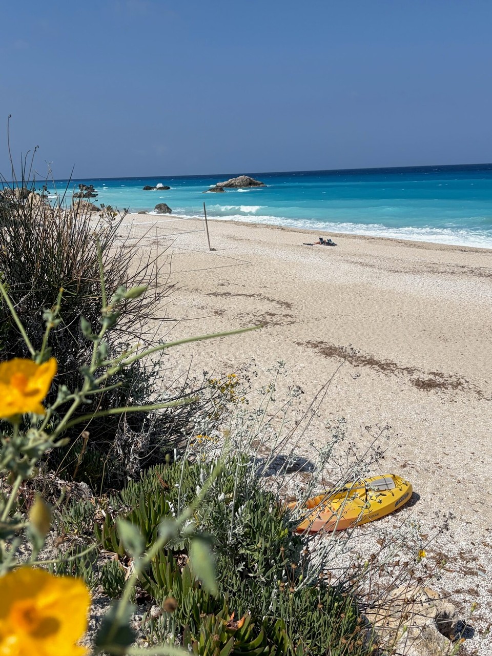 Griechenland - Kalamitsi - Bei strahlend blauem Himmel sind wir dann am Kathisma Beach angekommen.