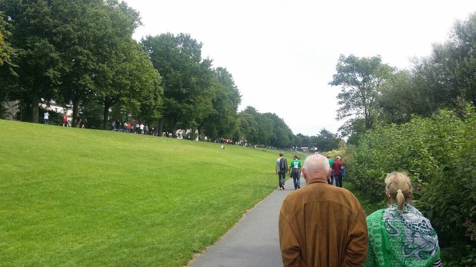 Germany - Bremen - Walking home from the stadium. 