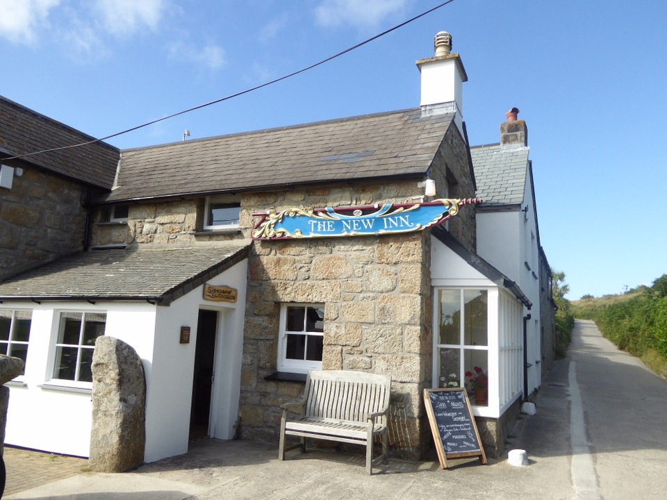 United Kingdom - Isles Of Scilly - The New Inn has a sign made from the name board of a wrecked ship.