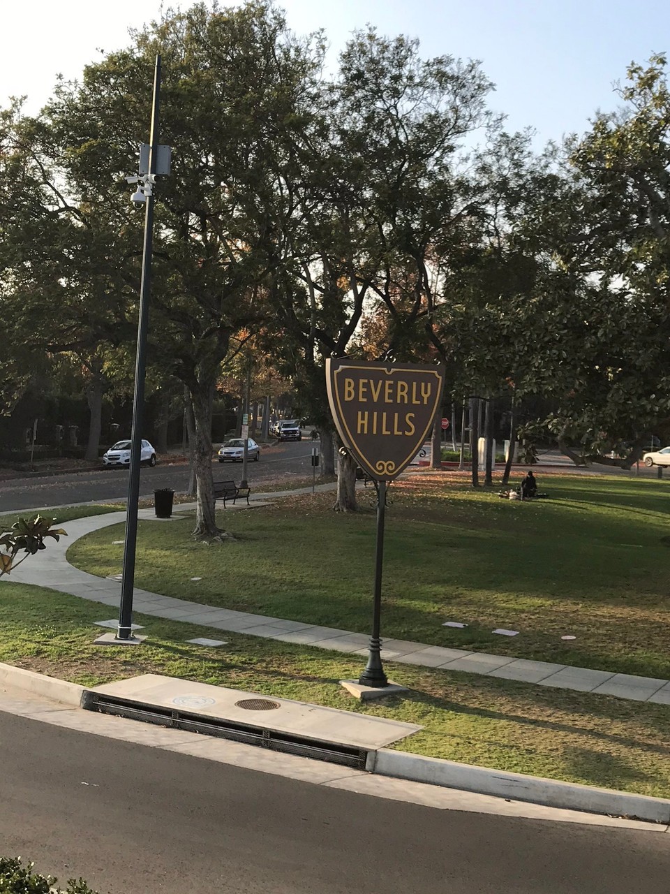 Vereinigte Staaten - Los Angeles - In Beverly Hills wohnen viele Promis. Die Strassen sind unglaublich sauber, Mülltonnen dürfen nicht am Strassenrand stehen, die Hydranten sind Bronzefarbig und das günstigste Haus kostet 4 Millionen Dollar. 