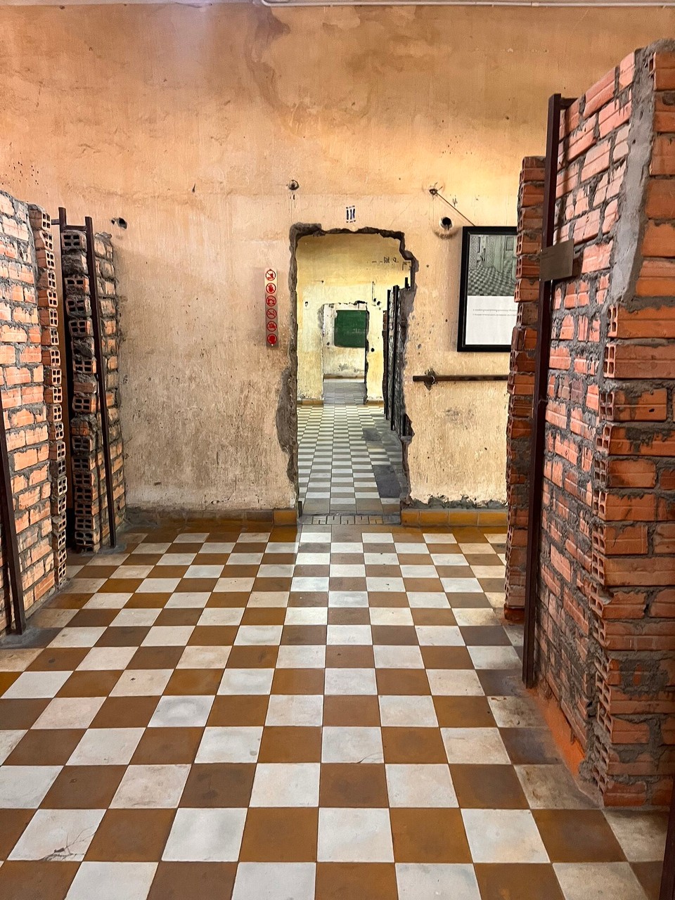 Cambodia - Phnom Penh - The cells were so tiny and it was scary to think that people lived like this 
