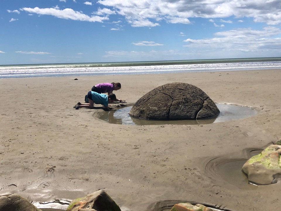 Neuseeland - Moeraki - Wir haben einen Tunnel gebaut