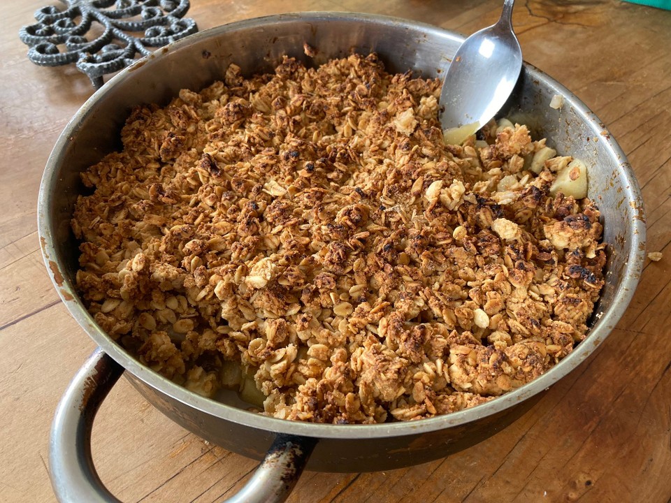 Neuseeland - Gisborne - Ein neuer Sonntagscrumble 🤩 diesmal mit Feijoa und Apfel - sooo gut! 🤤