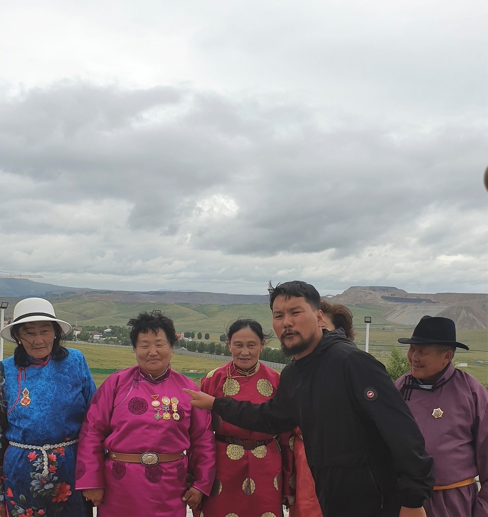 Mongolia - Erdenet - Ladies who were celebrating a reunion, that lady had won medals for giving birth!