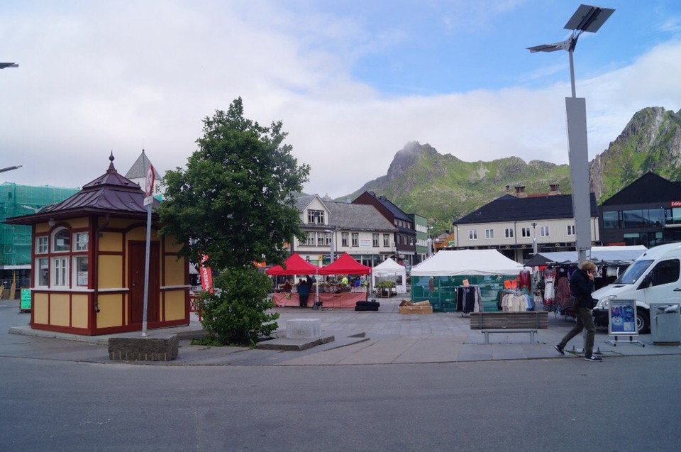 Norwegen - Svolvær - Marktplatz.