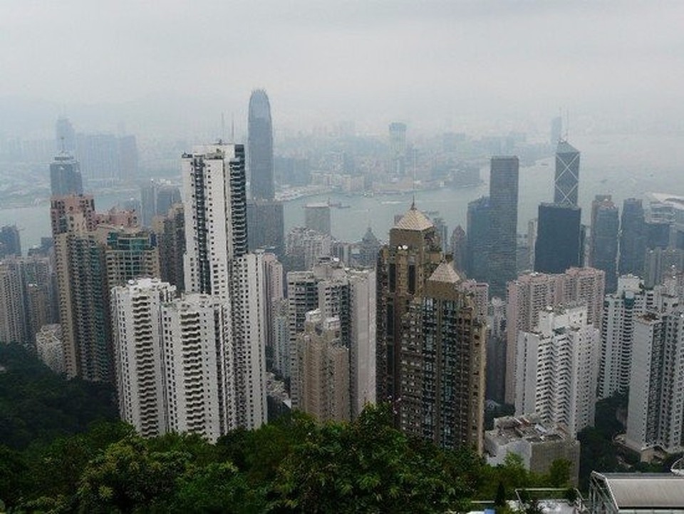 Hong Kong - Kowloon - Hong Kong with Kowloon across bay