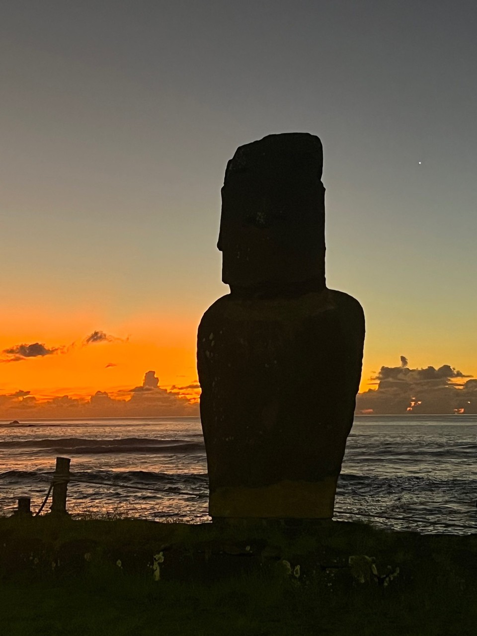 Chile - Easter Island - One of the Moai in Hanga Roa