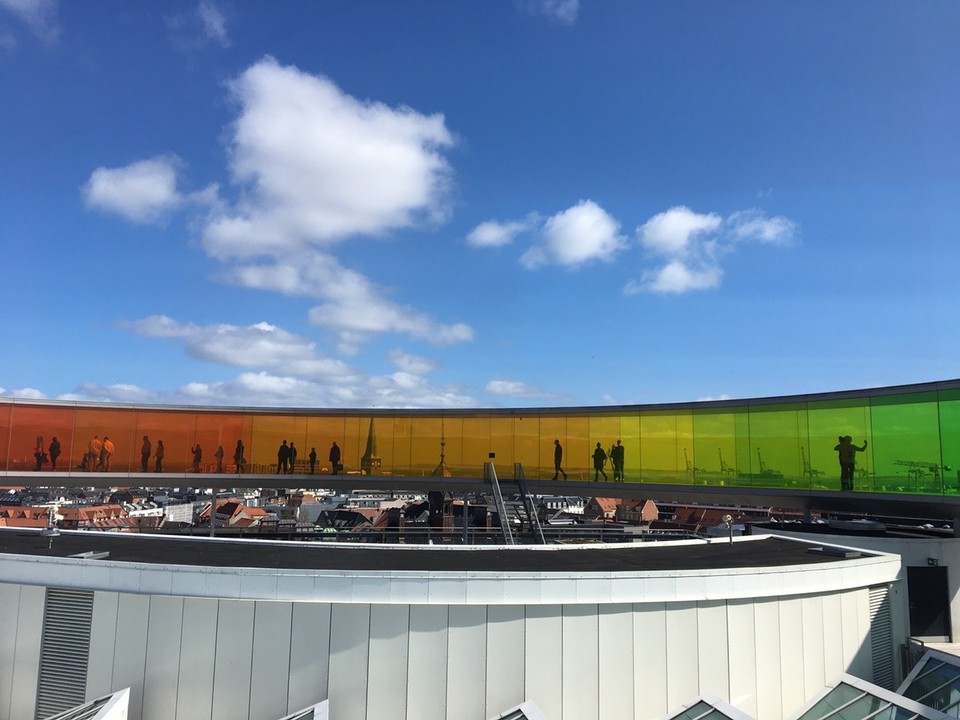  - Dänemark, Århus - Das Regenbogen-Panorama auf dem Dach des ARoS.
