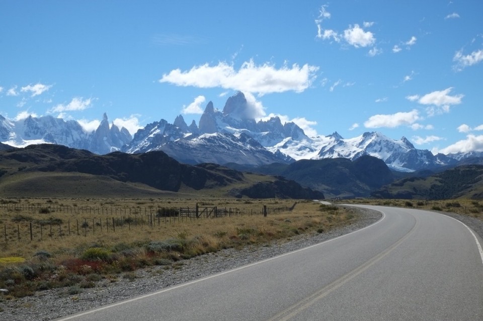 Argentina - El Chaltén - Fitz Roy, the one in the middle, is the highest peak 