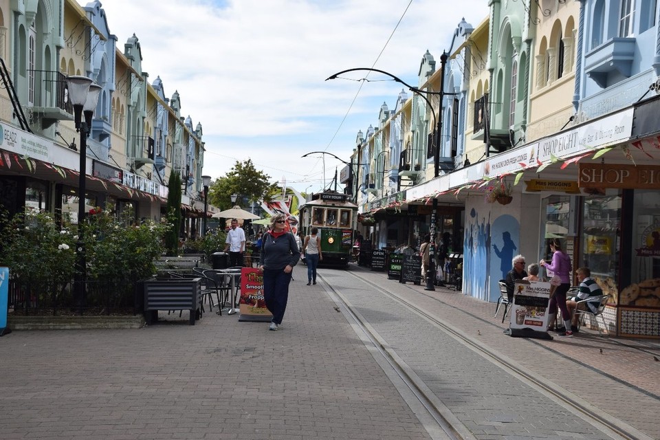 Neuseeland - Christchurch - New Regent Street - eine kleine Einkaufs- und Café-Straße im Art-Deco-Stil