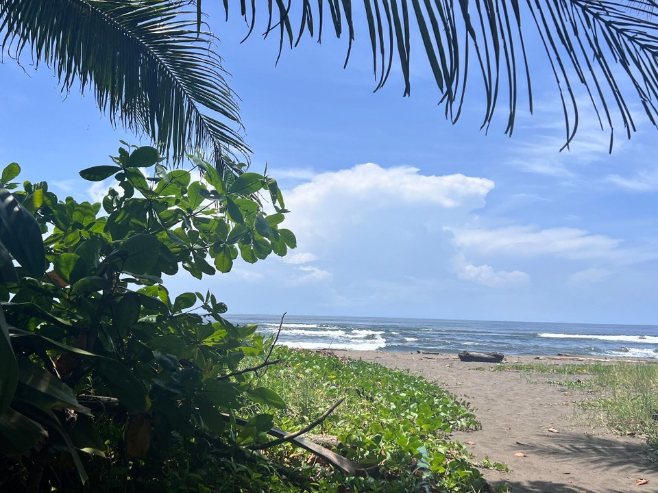 Costa Rica - Talamanca - Denn bini no chli am Strand umeglege und han die schön Ussicht chli chönne gmüsse. Und natürlich hani mer en Sunnebrand gholt