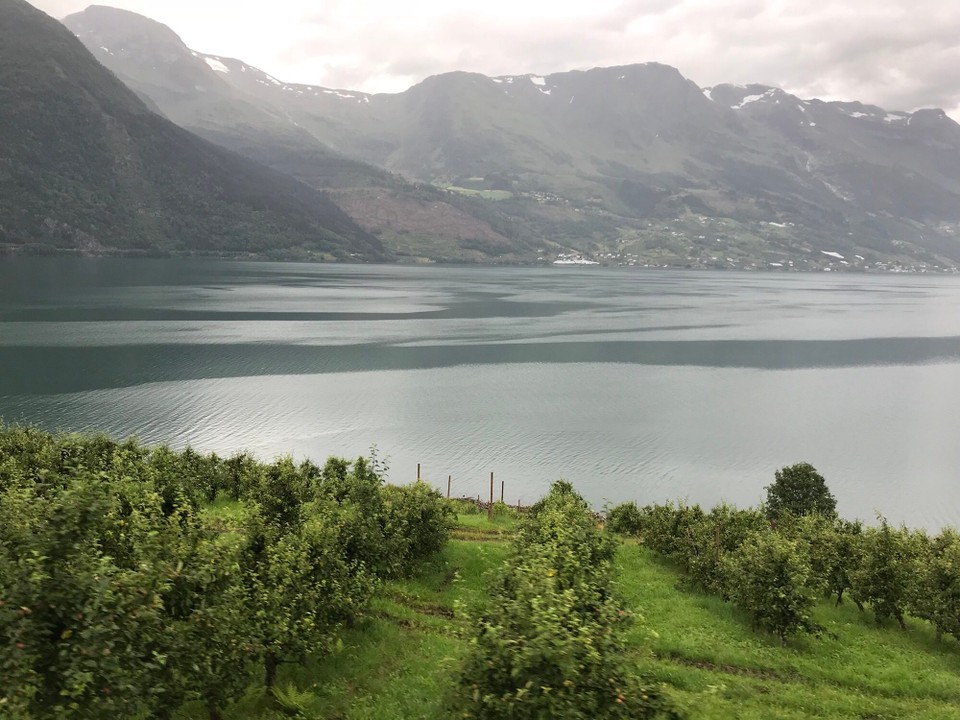 Norwegen - Fjæra - Fjord bei schlechtem Wetter 