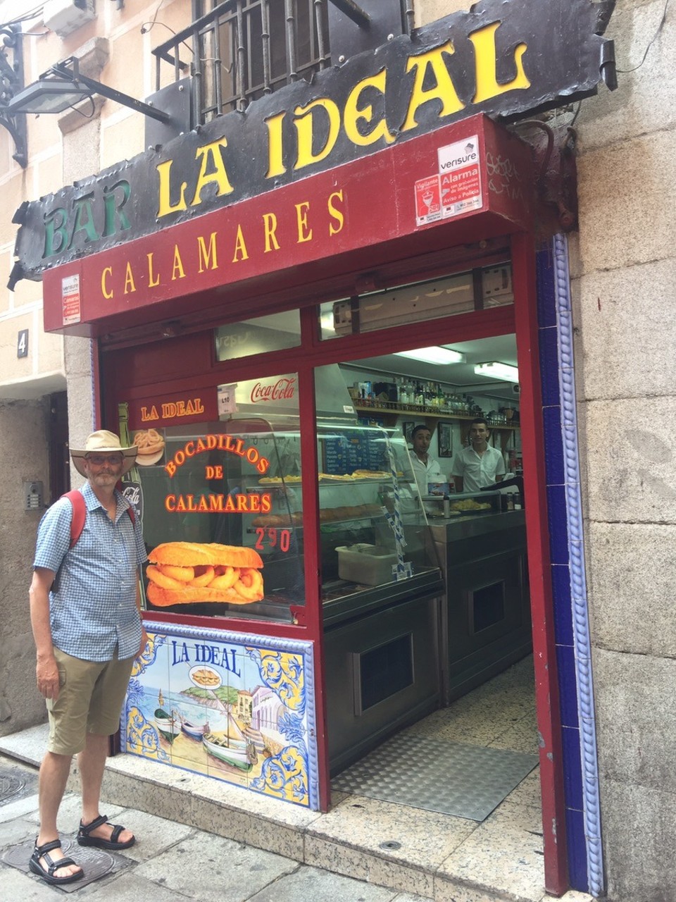 Spain - Madrid - Madrid traditional crispy calamari rolls. La Ideal Bar. 