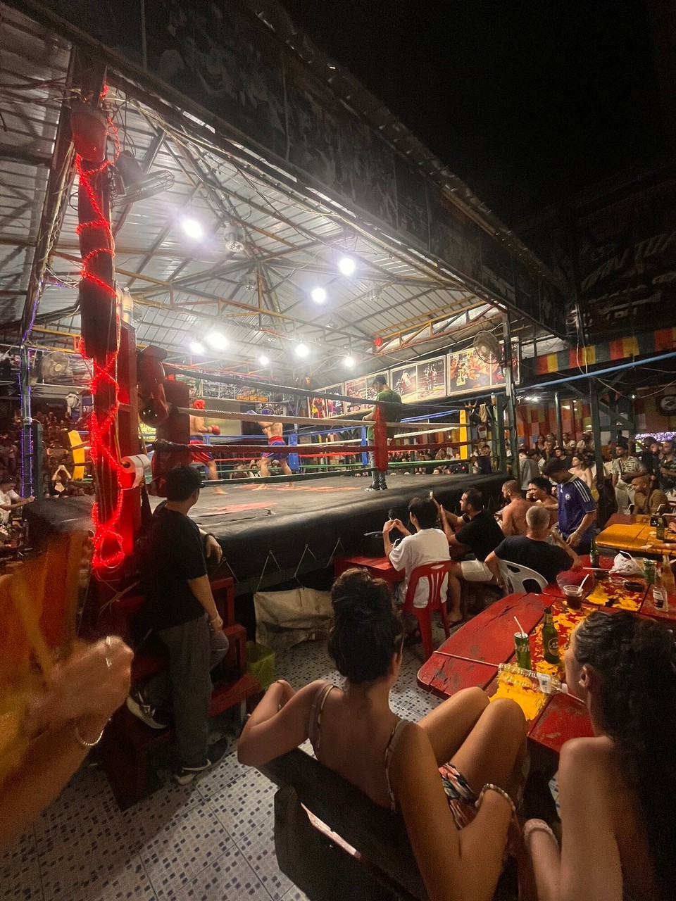 Thailand - Mueang Krabi - Went to the famous Reggae Bar with Kyle & Maia where there is a boxing ring and anyone can volunteer to fight for a bucket of drink - some funny fights🤣
The girls and Cade & Jacob joined us later and went for a final dance with Kyle & Maia :( 
