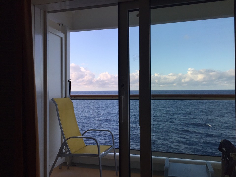  - Karibisches Meer, Jamaica -> Cozumel (Mexico) - Morgenblick aus der Kabine