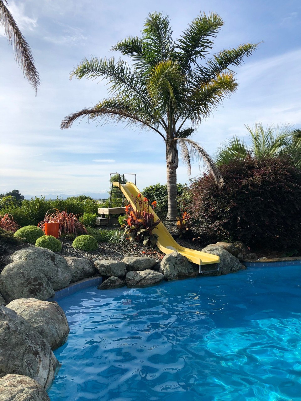 Neuseeland - Appleby - Pool mit Wasserrutschbahn